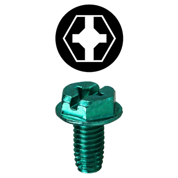 L.H. Dottie, N10-32 x 3/8'' Hex Head Phillips Ground Screw w/ Thread Cutting Point (Tuff Pack), 500PK
